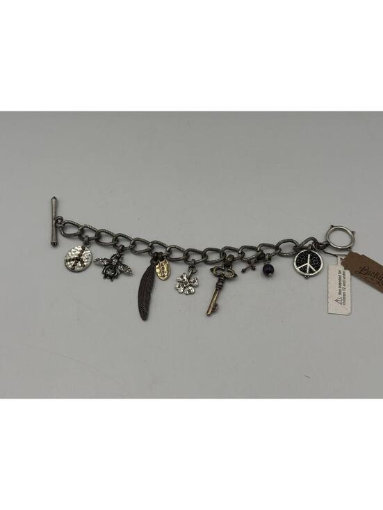 Lucky Brand Jewelry - Lucky Brand Y2K Peace & Love Charm Bracelet Rustic Bohemian